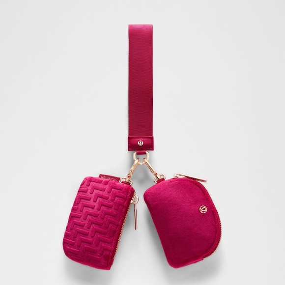 Lululemon Dual pouch Wristlet Set with Gold Accents - Picture 1 of 4